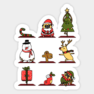 Christmas Yoga Sticker